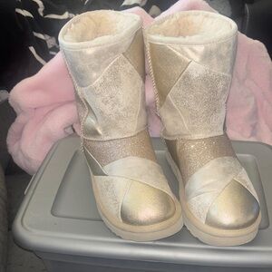 Gold and Silver Patchwork Uggs
